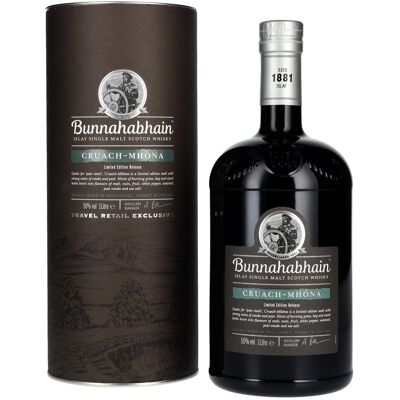 Bunnahabhain CRUACH-MHÒNA Travel Exclusive Islay Single Malt Scotch Whisky 50% Vol. 1l in geschenkverpakking Bunnahabhain CRUACH-MHÒNA Travel Exclusive Islay Single Malt Scotch Whisky 50% Vol. 1l in geschenkverpakking