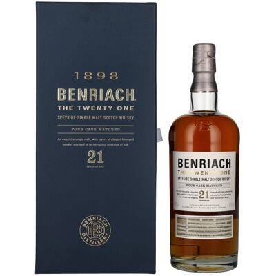 The BenRiach 21 Years Old Four-Cask Maturation 46% Vol. 0,7l in geschenkverpakking The BenRiach 21 Years Old Four-Cask Maturation 46% Vol. 0,7l in geschenkverpakking