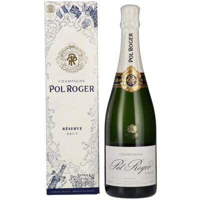 Pol Roger Champagne Réserve Brut 12,5% Vol. 0,75l in geschenkverpakking Pol Roger Champagne Réserve Brut 12,5% Vol. 0,75l in geschenkverpakking