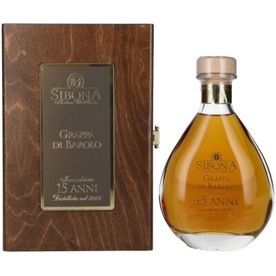 Sibona RISERVA SPECIALE Grappa di Barolo 15 ANNI 44% Vol. 0,5l in Holzkiste Sibona RISERVA SPECIALE Grappa di Barolo 15 ANNI 44% Vol. 0,5l in Holzkiste
