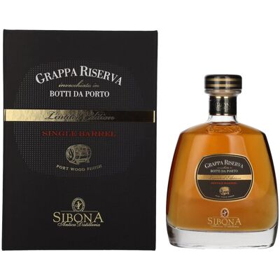 Sibona GRAPPA RISERVA Botti da Porto SINGLE BARREL Limited Edition 44% Vol. 0,7l in geschenkverpakking Sibona GRAPPA RISERVA Botti da Porto SINGLE BARREL Limited Edition 44% Vol. 0,7l in geschenkverpakking