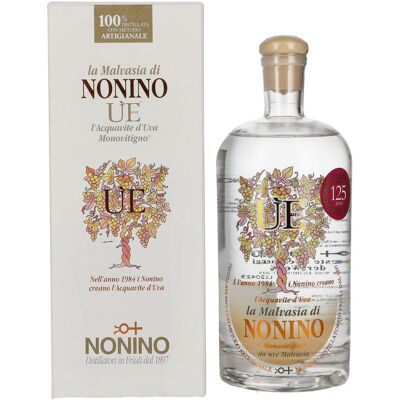 Nonino Grappa ÙE Monovitigno la Malvasia 38% Vol. 0,5l in geschenkverpakking Nonino Grappa ÙE Monovitigno la Malvasia 38% Vol. 0,5l in geschenkverpakking