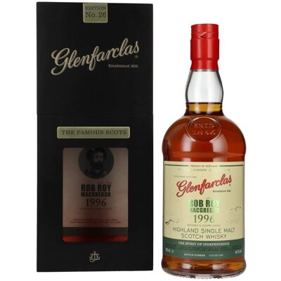 Glenfarclas The Famous Scots ROB ROY MACGREGOR Highland Single Malt 1996 46% Vol. 0,7l in geschenkverpakking Glenfarclas The Famous Scots ROB ROY MACGREGOR Highland Single Malt 1996 46% Vol. 0,7l in geschenkverpakking