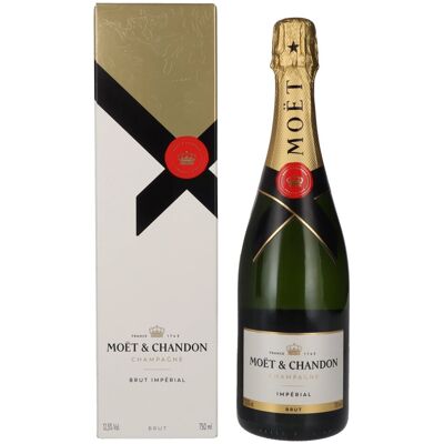 Moët Champagne Moët & Chandon Champagne IMPÉRIAL Brut 12,5% Vol. 0,75l in geschenkverpakking Moët Champagne Moët & Chandon Champagne IMPÉRIAL Brut 12,5% Vol. 0,75l in geschenkverpakking