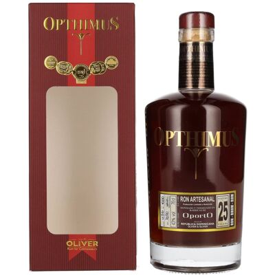 Opthimus Ron Opthimus 25 Sistema Solera OportO Ron Artesanal 43% Vol. 0,7l in geschenkverpakking Opthimus Ron Opthimus 25 Sistema Solera OportO Ron Artesanal 43% Vol. 0,7l in geschenkverpakking