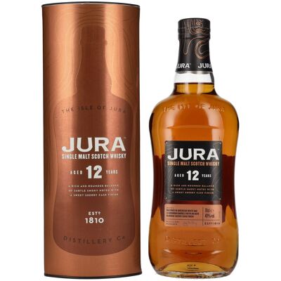 Jura 12 Years Old Single Malt Scotch Whisky 40% Vol. 0,7l in geschenkverpakking Jura 12 Years Old Single Malt Scotch Whisky 40% Vol. 0,7l in geschenkverpakking