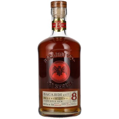 Bacardi 8 Años RESERVA OCHO Rare Gold Rum 40% Vol. 0,7l Bacardi 8 Años RESERVA OCHO Rare Gold Rum 40% Vol. 0,7l