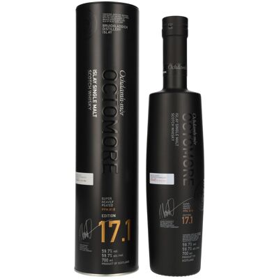 Octomore EDITION: 17.1 Super Heavily Peated Islay Single Malt Release 2026 59,7% Vol. 0,7l in Tinbox Octomore EDITION: 17.1 Super Heavily Peated Islay Single Malt Release 2026 59,7% Vol. 0,7l in Tinbox