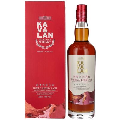 Kavalan Whisky Kavalan TRIPLE SHERRY CASK Single Malt Whisky 40% Vol. 0,7l in geschenkverpakking Kavalan Whisky Kavalan TRIPLE SHERRY CASK Single Malt Whisky 40% Vol. 0,7l in geschenkverpakking