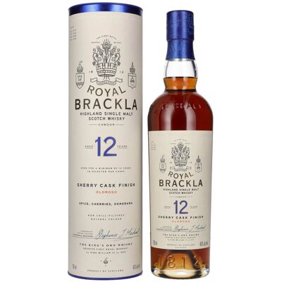 Royal Brackla Whisky Royal Brackla 12 Years Old Oloroso Sherry Cask Finish 46% Vol. 0,7l in geschenkverpakking Royal Brackla Whisky Royal Brackla 12 Years Old Oloroso Sherry Cask Finish 46% Vol. 0,7l in geschenkverpakking