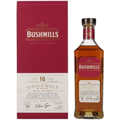 Bushmills 16 Years Old TRIPLE DISTILLED Single Malt Whiskey 40% Vol. 0,7l in geschenkverpakking Bushmills 16 Years Old TRIPLE DISTILLED Single Malt Whiskey 40% Vol. 0,7l in geschenkverpakking