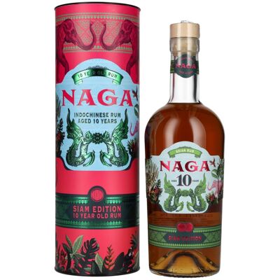 Naga Rum Naga 10 Years Old Indochinese Rum SIAM EDITION 40% Vol. 0,7l in geschenkverpakking Naga Rum Naga 10 Years Old Indochinese Rum SIAM EDITION 40% Vol. 0,7l in geschenkverpakking