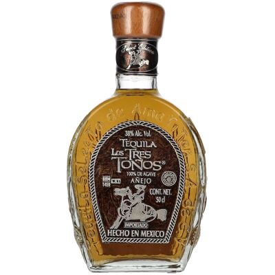Los Tres Tonos Tequila Los Tres Tonos AÑEJO Tequila 100% de Agave 38% Vol. 0,5l Los Tres Tonos Tequila Los Tres Tonos AÑEJO Tequila 100% de Agave 38% Vol. 0,5l