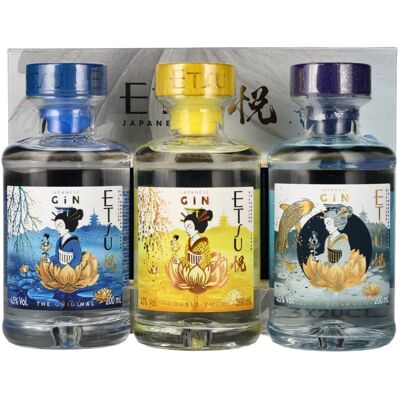 Etsu Gin Etsu Japanese Gin Set 43,7% Vol. 3x0,2l in geschenkverpakking Etsu Gin Etsu Japanese Gin Set 43,7% Vol. 3x0,2l in geschenkverpakking