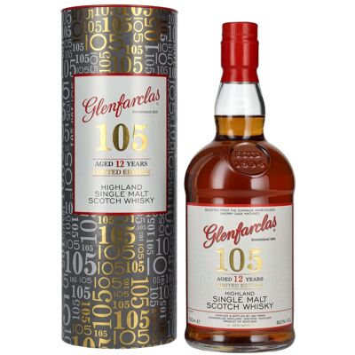 Glenfarclas 105 12 Years Old Highland Single Malt The Hourglass Limited Edition 60% Vol. 0,7l in geschenkverpakking Glenfarclas 105 12 Years Old Highland Single Malt The Hourglass Limited Edition 60% Vol. 0,7l in geschenkverpakking
