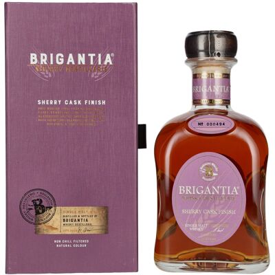 Steinhauser BRIGANTIA Single Malt Whisky SHERRY Cask Finish 46% Vol. 0,7l in geschenkverpakking Steinhauser BRIGANTIA Single Malt Whisky SHERRY Cask Finish 46% Vol. 0,7l in geschenkverpakking