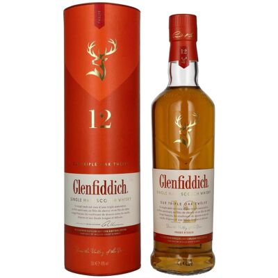 Glenfiddich 12 Years Old Triple Oak Single Malt 40% Vol. 0,7l in geschenkverpakking Glenfiddich 12 Years Old Triple Oak Single Malt 40% Vol. 0,7l in geschenkverpakking