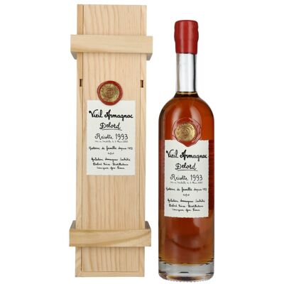Vieil Armagnac Delord Vintage Récolte 1993 40% Vol. 0,7l in Holzkiste Vieil Armagnac Delord Vintage Récolte 1993 40% Vol. 0,7l in Holzkiste