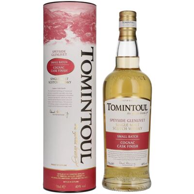 Tomintoul Small Batch Cognac Cask Finish 40% Vol. 0,7l in geschenkverpakking Tomintoul Small Batch Cognac Cask Finish 40% Vol. 0,7l in geschenkverpakking
