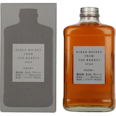 Nikka Whisky Nikka From the Barrel Double Matured Blended Whisky 51,4% Vol. 0,5l in geschenkverpakking Grey Box Nikka Whisky Nikka From the Barrel Double Matured Blended Whisky 51,4% Vol. 0,5l in geschenkverpakking Grey Box