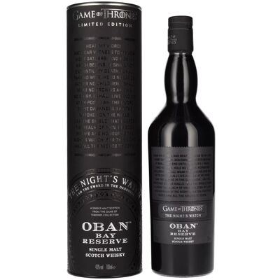Oban Bay Reserve GAME OF THRONES The Night's Watch 43% Vol. 0,7l in geschenkverpakking Oban Bay Reserve GAME OF THRONES The Night's Watch 43% Vol. 0,7l in geschenkverpakking
