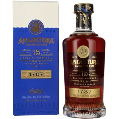 Angostura 1787 15 Years Old Super Premium Rum 40% Vol. 0,7l in geschenkverpakking Angostura 1787 15 Years Old Super Premium Rum 40% Vol. 0,7l in geschenkverpakking