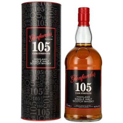 Glenfarclas 105 CASK STRENGTH Highland Single Malt 60% Vol. 1l in geschenkverpakking Glenfarclas 105 CASK STRENGTH Highland Single Malt 60% Vol. 1l in geschenkverpakking