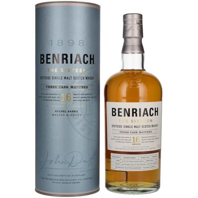 Benriach THE SIXTEEN Single Malt Three Cask Matured 43% Vol. 0,7l in geschenkverpakking Benriach THE SIXTEEN Single Malt Three Cask Matured 43% Vol. 0,7l in geschenkverpakking