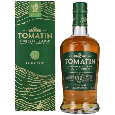 Tomatin Whisky Tomatin 12 Years Old BOURBON & SHERRY CASKS 43% Vol. 0,7l in geschenkverpakking Tomatin Whisky Tomatin 12 Years Old BOURBON & SHERRY CASKS 43% Vol. 0,7l in geschenkverpakking