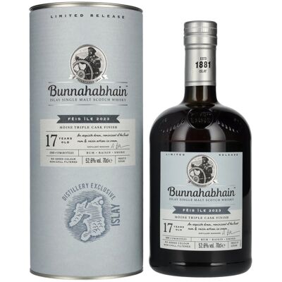 Bunnahabhain 17 Years Old MÒINE TRIPLE CASK Limited Release Fèis Ìle 2023 52,6% Vol. 0,7l in geschenkverpakking Bunnahabhain 17 Years Old MÒINE TRIPLE CASK Limited Release Fèis Ìle 2023 52,6% Vol. 0,7l in geschenkverpakking