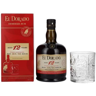 El Dorado 12 Years Old Finest Demerara Rum 40% Vol. 0,7l in geschenkverpakking met Tumbler El Dorado 12 Years Old Finest Demerara Rum 40% Vol. 0,7l in geschenkverpakking met Tumbler