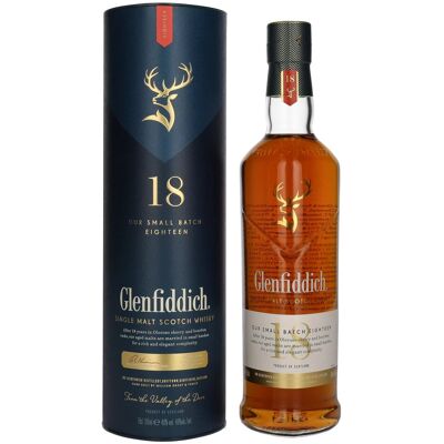 Glenfiddich 18 Years Old OUR SMALL BATCH 18 40% Vol. 0,7l in geschenkverpakking Glenfiddich 18 Years Old OUR SMALL BATCH 18 40% Vol. 0,7l in geschenkverpakking
