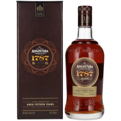Angostura 1787 15 Years Old Super Premium Rum 40% Vol. 0,7l in geschenkverpakking Angostura 1787 15 Years Old Super Premium Rum 40% Vol. 0,7l in geschenkverpakking