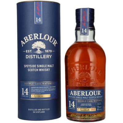 Aberlour 14 Years Old DOUBLE CASK MATURED Batch 012 40% Vol. 0,7l in geschenkverpakking Aberlour 14 Years Old DOUBLE CASK MATURED Batch 012 40% Vol. 0,7l in geschenkverpakking