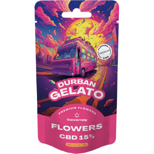 Canntropy Bloemen Durban Gelato, 15 %, 1 G - 100 G 3 Gram Canntropy Bloemen Durban Gelato, 15 %, 1 G - 100 G 3 Gram