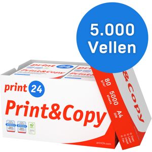 print24 Printerpapier Kopieerpapier 5000 vellen 10 x 500 A4 80g Premium helderwit CIE 160 Testwinnaar 100% PEFC-milieucertificaat print24 Printerpapier Kopieerpapier 5000 vellen 10 x 500 A4 80g Premium helderwit CIE 160 Testwinnaar 100% PEFC-milieucertificaat