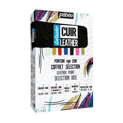 Pebeo Setacolor Leather - Verfset - 10 stuks - acrylverf - 7 kleuren - verschillende kleuren Pebeo Setacolor Leather - Verfset - 10 stuks - acrylverf - 7 kleuren - verschillende kleuren