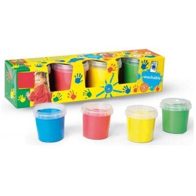 SES Creative Vingerverf 4 kleuren x145ml SES Creative Vingerverf 4 kleuren x145ml