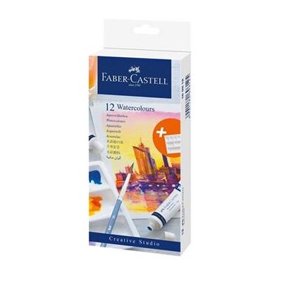 Faber-Castell Creative Studio - Verfset - 12 stuks - waterverf - 12 kleuren - verschillende kleuren - 9 ml Faber-Castell Creative Studio - Verfset - 12 stuks - waterverf - 12 kleuren - verschillende kleuren - 9 ml