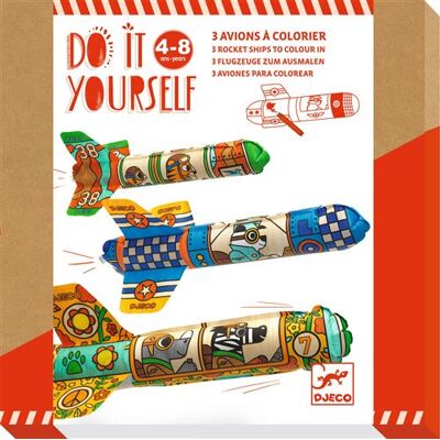 Creatief Spel Djeco Doe Het Zelf Vliegtuigen Om In Te Kleuren In De Lucht - Creatief Speelgoed Creatief Spel Djeco Doe Het Zelf Vliegtuigen Om In Te Kleuren In De Lucht - Creatief Speelgoed