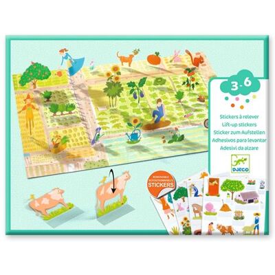 Djeco Stickers voor kinderen: De boerderij Djeco Stickers voor kinderen: De boerderij