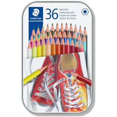Stdl Staedtler® Metalen doos met 36 kleurpotloden 175 Stdl Staedtler® Metalen doos met 36 kleurpotloden 175
