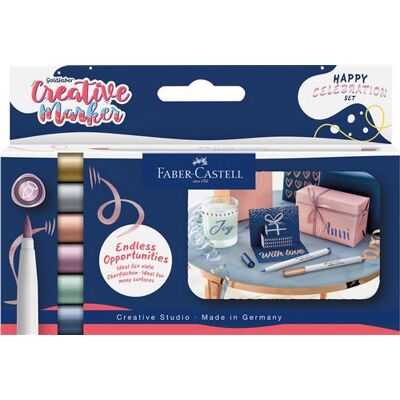 Set van 6 creatieve stiften Faber-Castell Goldfaber Happy Celebration Set van 6 creatieve stiften Faber-Castell Goldfaber Happy Celebration