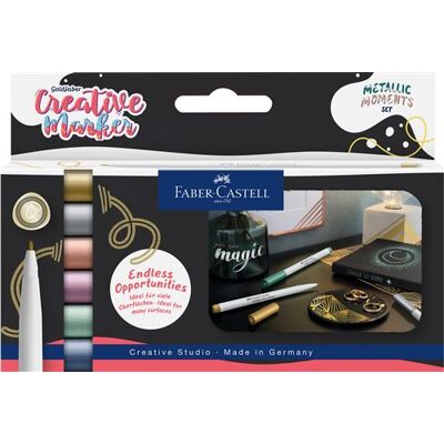 Set van 6 creatieve stiften Faber-Castell Goldfaber Metallic Moments Set van 6 creatieve stiften Faber-Castell Goldfaber Metallic Moments