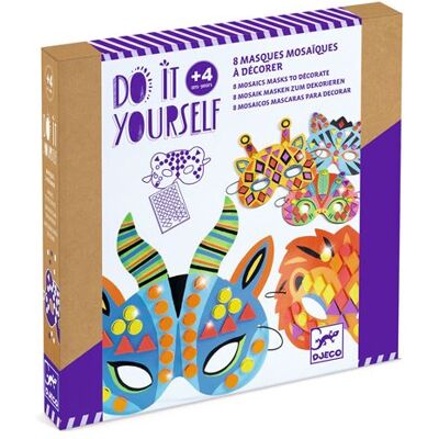 Creatieve set Djeco Mozaïekmaskers Dieren uit de jungle Creatieve set Djeco Mozaïekmaskers Dieren uit de jungle