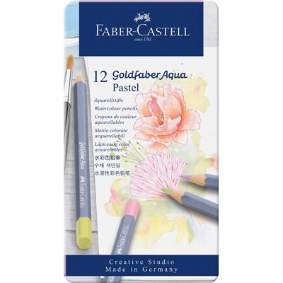 Faber-Castell Doos met 12 aquarelpotloden Faber Castell Goldfaber Aqua Faber-Castell Doos met 12 aquarelpotloden Faber Castell Goldfaber Aqua