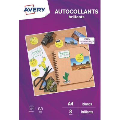 Avery Dennison Avery Pack 6 Transparante Stickers A4 Avery Dennison Avery Pack 6 Transparante Stickers A4