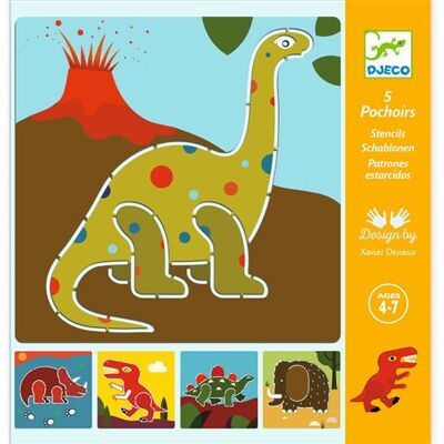 Creatieve set Djeco 5 sjablonen Dinosauriërs Creatieve set Djeco 5 sjablonen Dinosauriërs