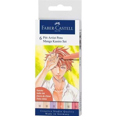 Set Van 6 Faber-castell Pitt Artist Pennen Manga Kaoiro Inktpennen - Airfryer Set Van 6 Faber-castell Pitt Artist Pennen Manga Kaoiro Inktpennen - Airfryer