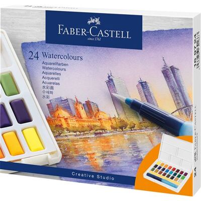 Doos met 24 aquarelverfpotloden Faber-Castell Creative Studio Doos met 24 aquarelverfpotloden Faber-Castell Creative Studio
